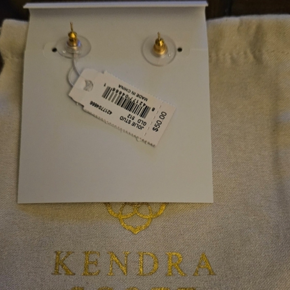 Kendra Scott Iridescent Jolie Gold Earrings & Necklace Set - Picture 10 of 10